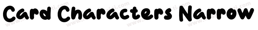 Card Characters Narrow Figures字体转换